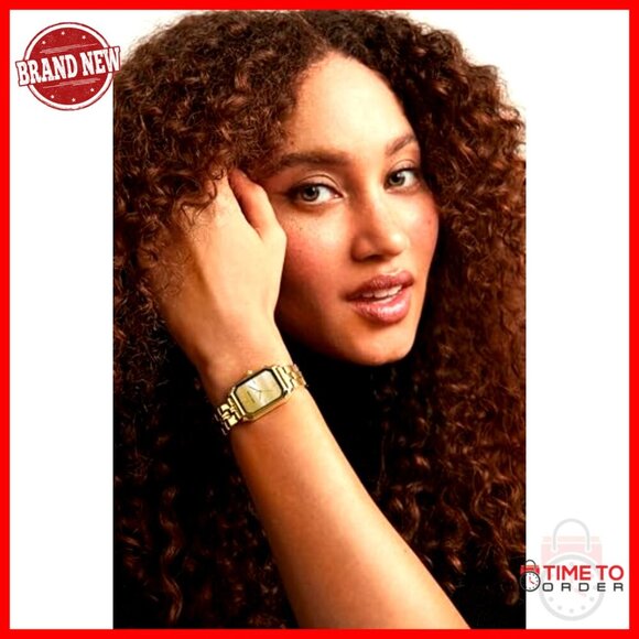 Gold-Tone Bracelet Watch Elegant Minimal Chic Roman Numeral Water Resistant